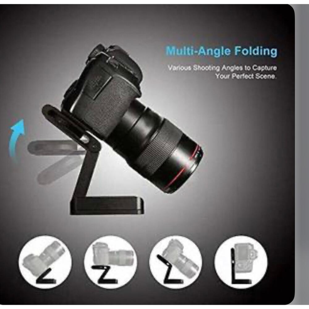 Z Flex Tilt Tripod Head Aluminum Alloy Folding Z Tilt Head Plate Stand Holder f